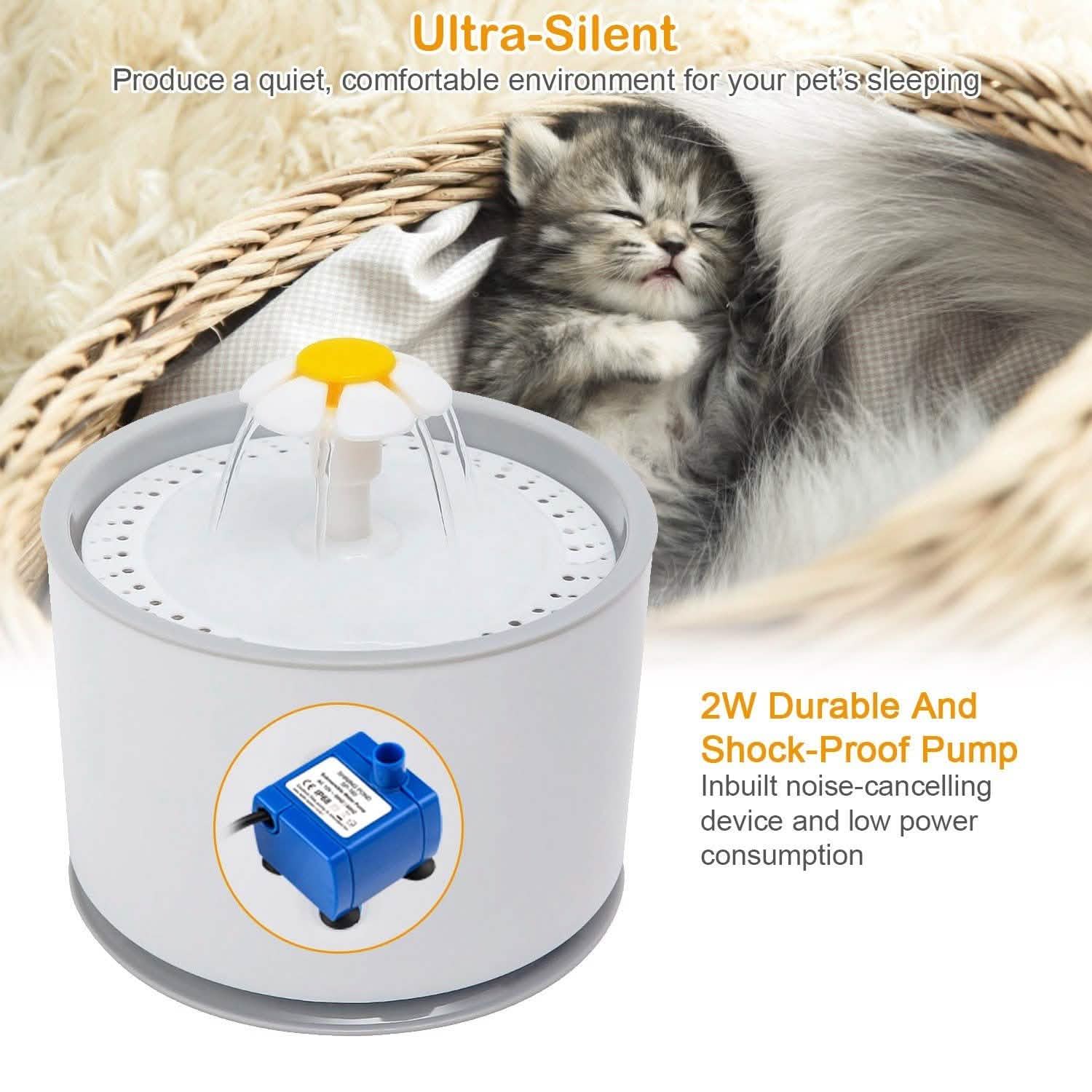 Fontaine à eau automatique pour animaux de compagnie 2,4 L