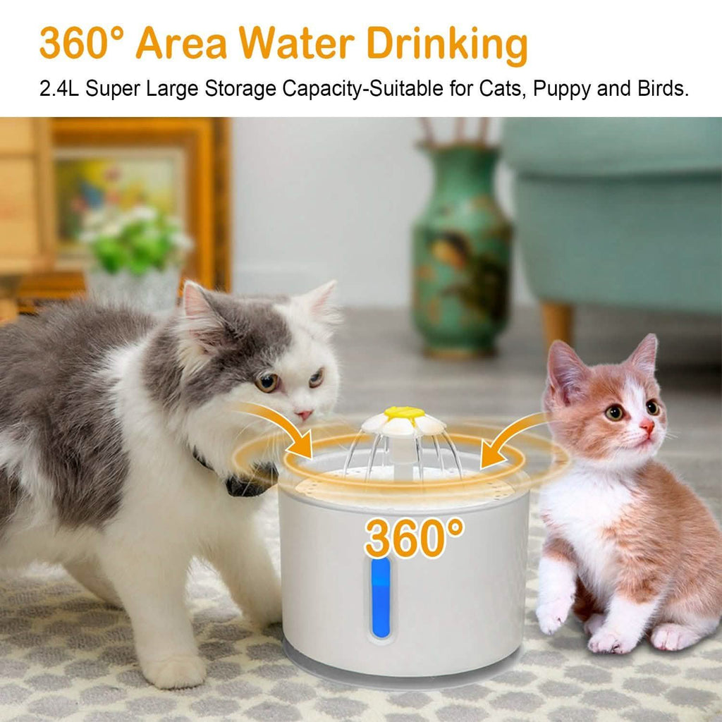 Fontaine à eau automatique pour animaux de compagnie 2,4 L