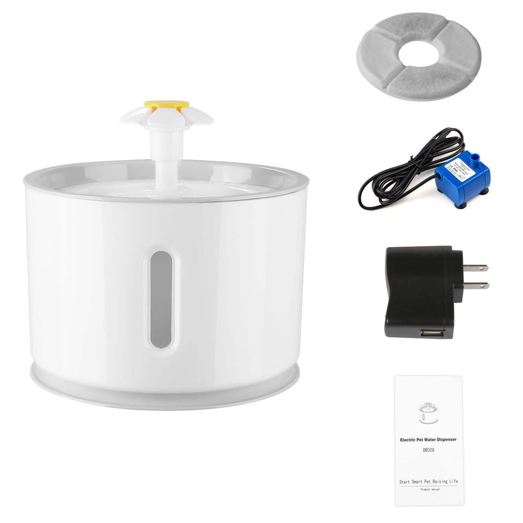 Fontaine à eau automatique pour animaux de compagnie 2,4 L
