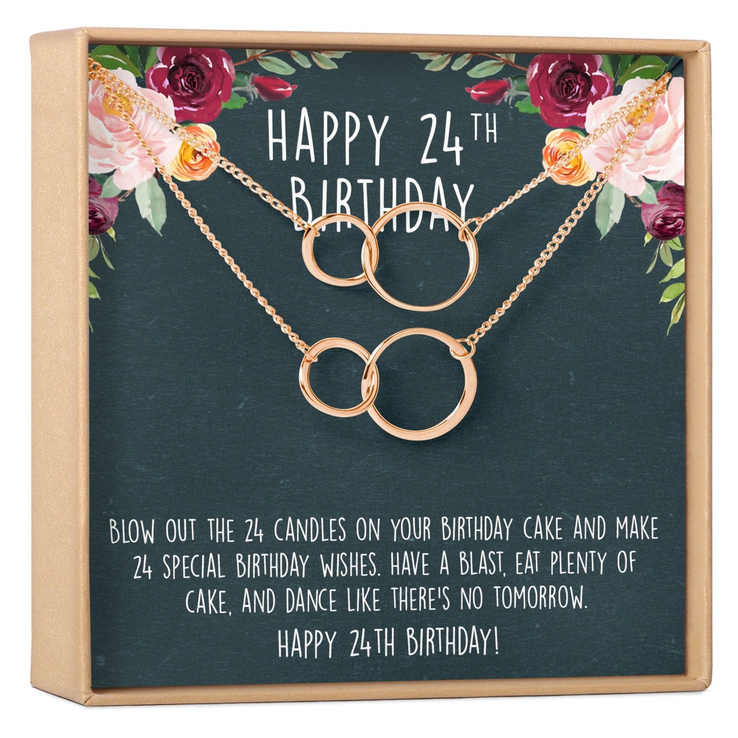 24th Birthday Necklace, Multiple Styles