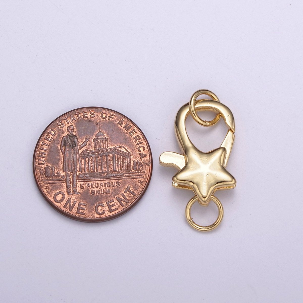 24x12.6mm Gold Small Star Shaped Lobster Claw Clasp L-570