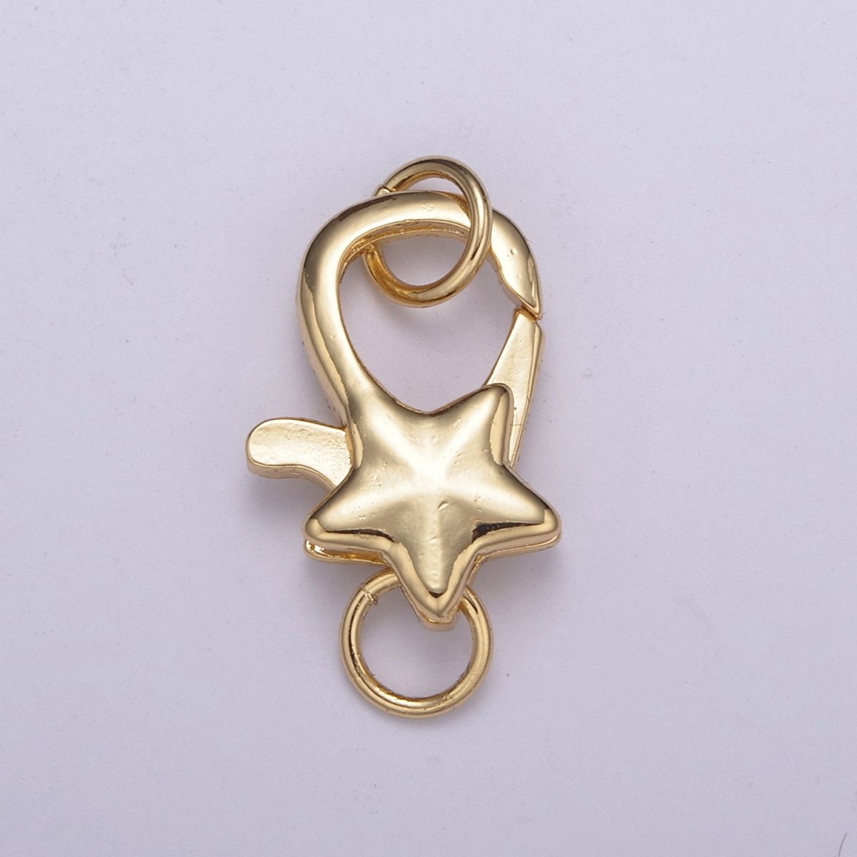 24x12.6mm Gold Small Star Shaped Lobster Claw Clasp L-570