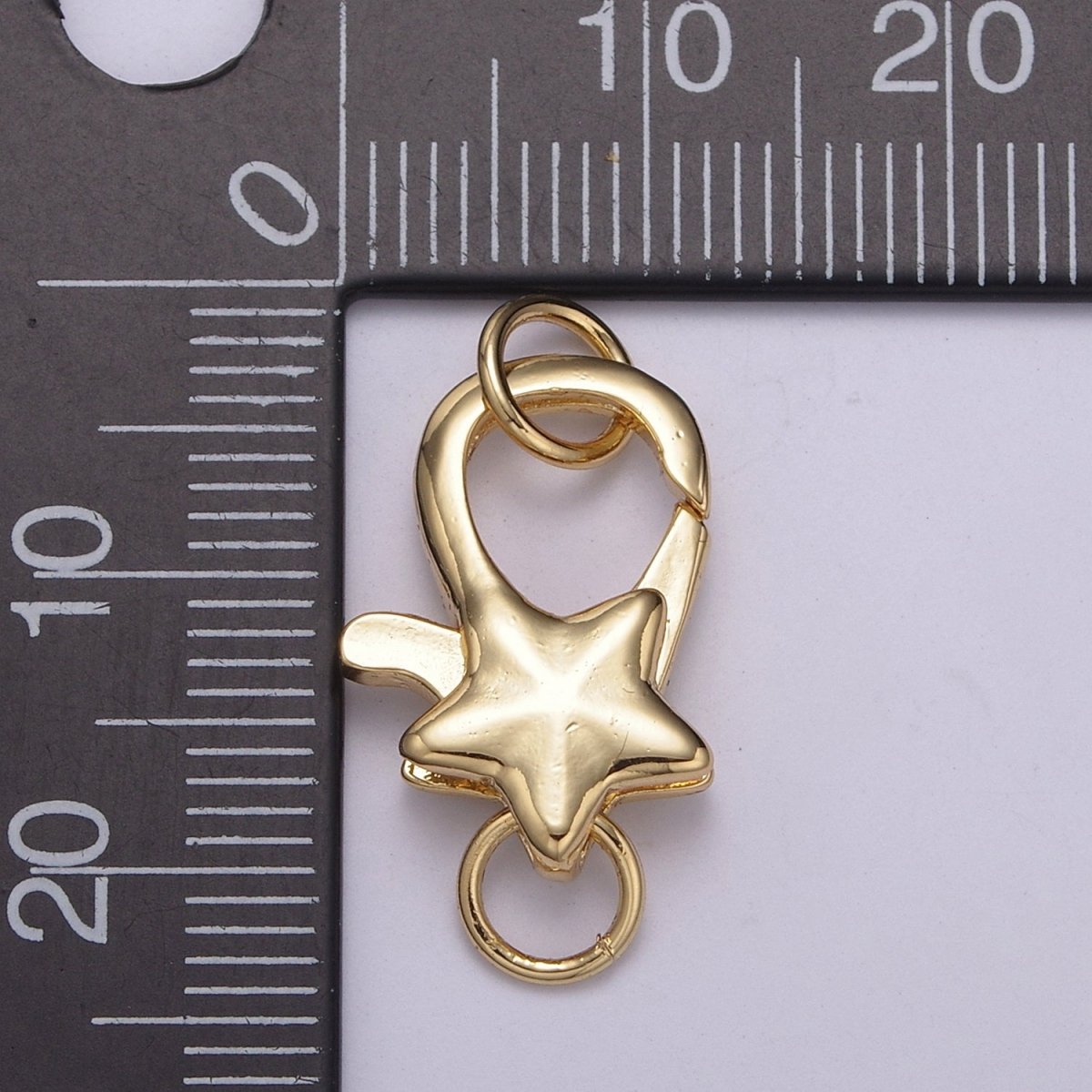 24x12.6mm Gold Small Star Shaped Lobster Claw Clasp L-570
