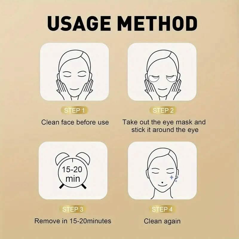 25-Pairs: 24K Gold Eye Mask
