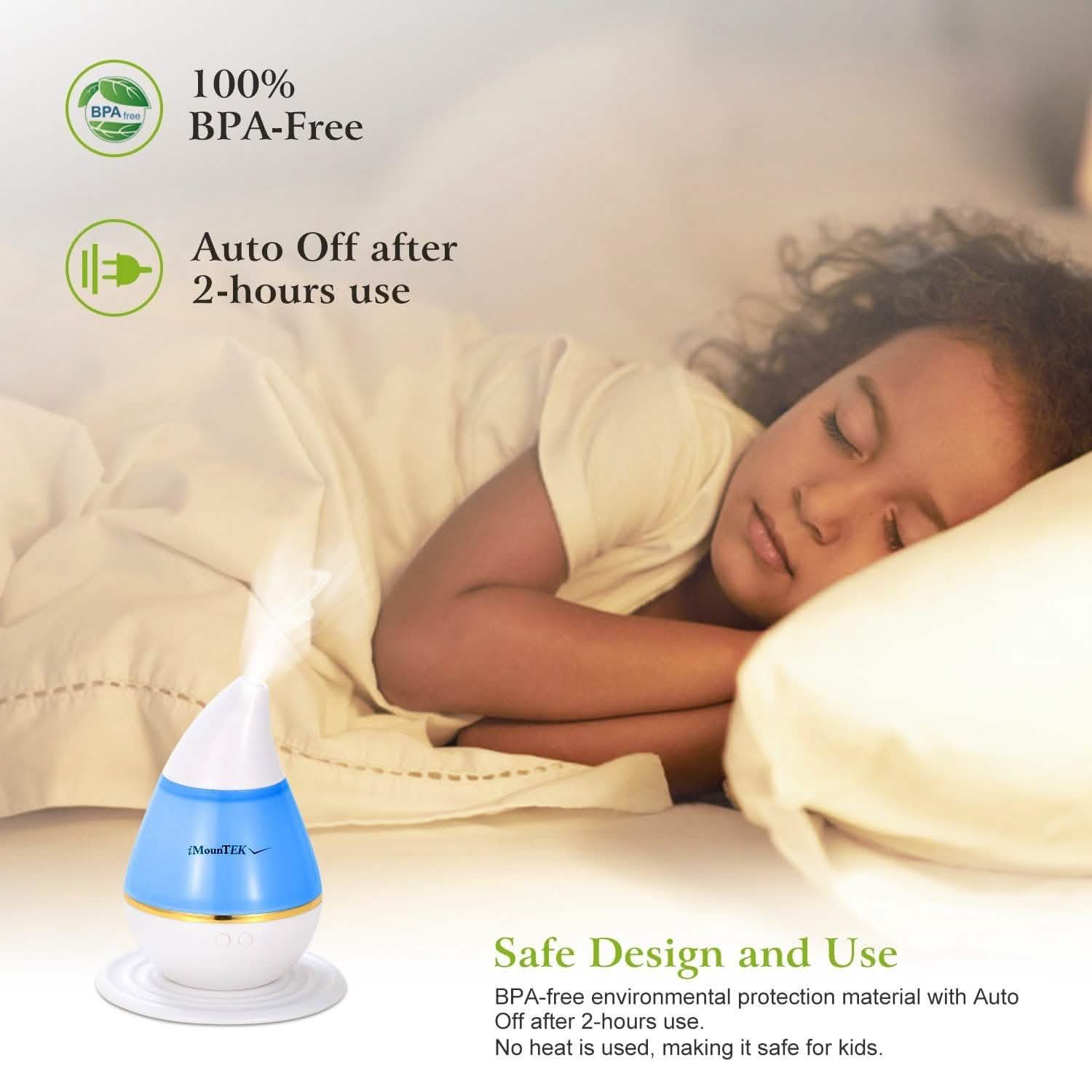 250 ML Cool Mist Humidifier with 7 Color Changeable LED Lights
