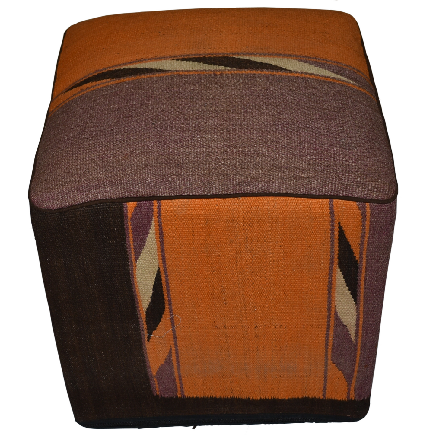 One of a Kind Kilim Rug Pouf Ottoman foot stool - #253