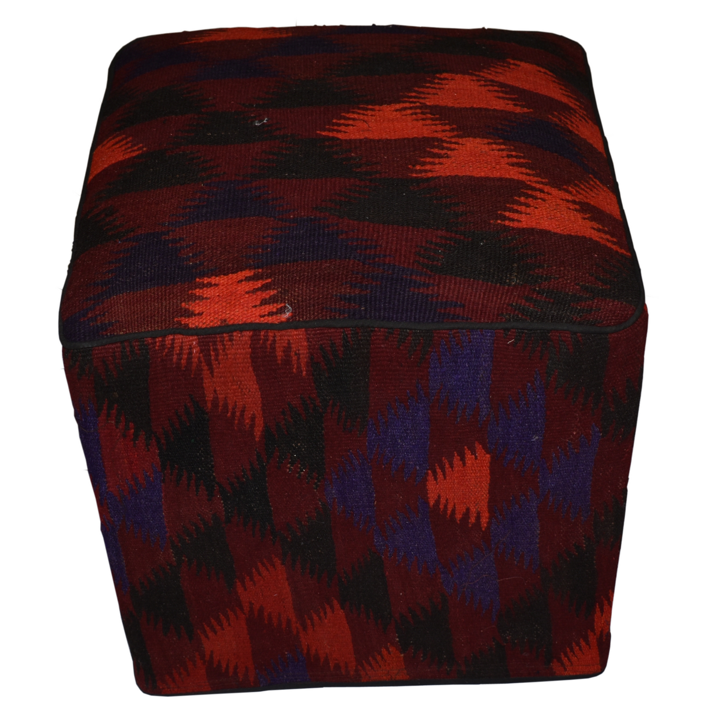 One of a Kind Kilim Rug Pouf Ottoman foot stool - #255