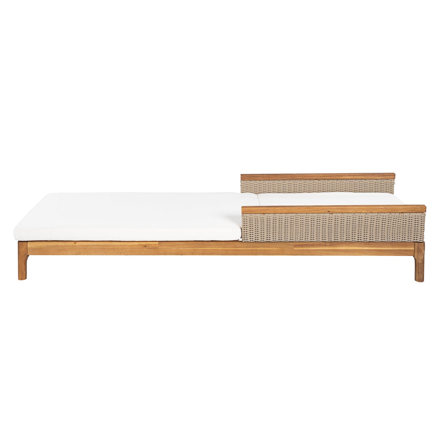 Solid Acacia Wood Sun Chaise Lounger