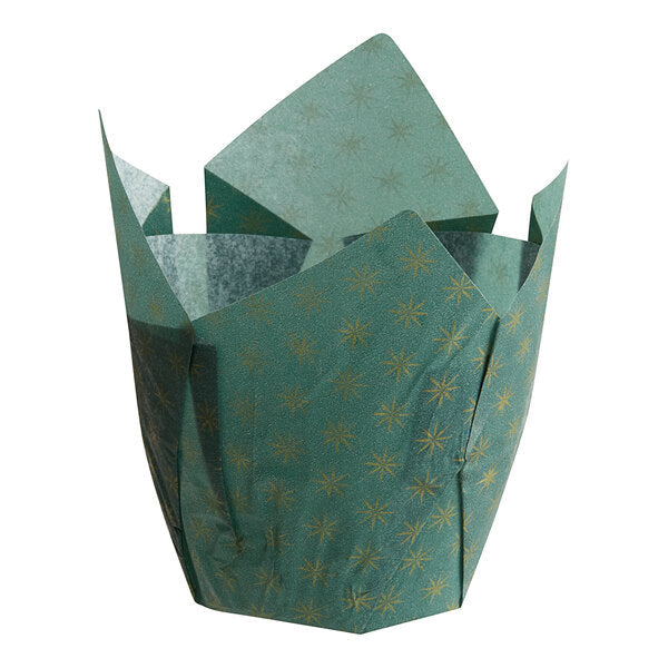Caissiers de cuisson tulipe moyens, 2" x 3 1/2", choisissez parmi 10 couleurs et motifs, paquet de 125