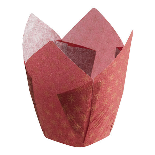 Caissiers de cuisson tulipe moyens, 2" x 3 1/2", choisissez parmi 10 couleurs et motifs, paquet de 125