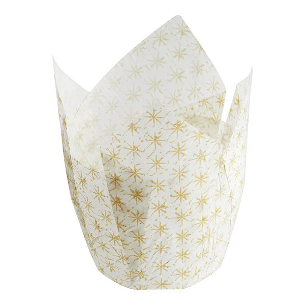 Caissiers de cuisson tulipe moyens, 2" x 3 1/2", choisissez parmi 10 couleurs et motifs, paquet de 125
