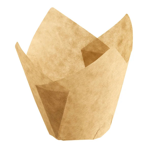 Caissiers de cuisson tulipe moyens, 2" x 3 1/2", choisissez parmi 10 couleurs et motifs, paquet de 125