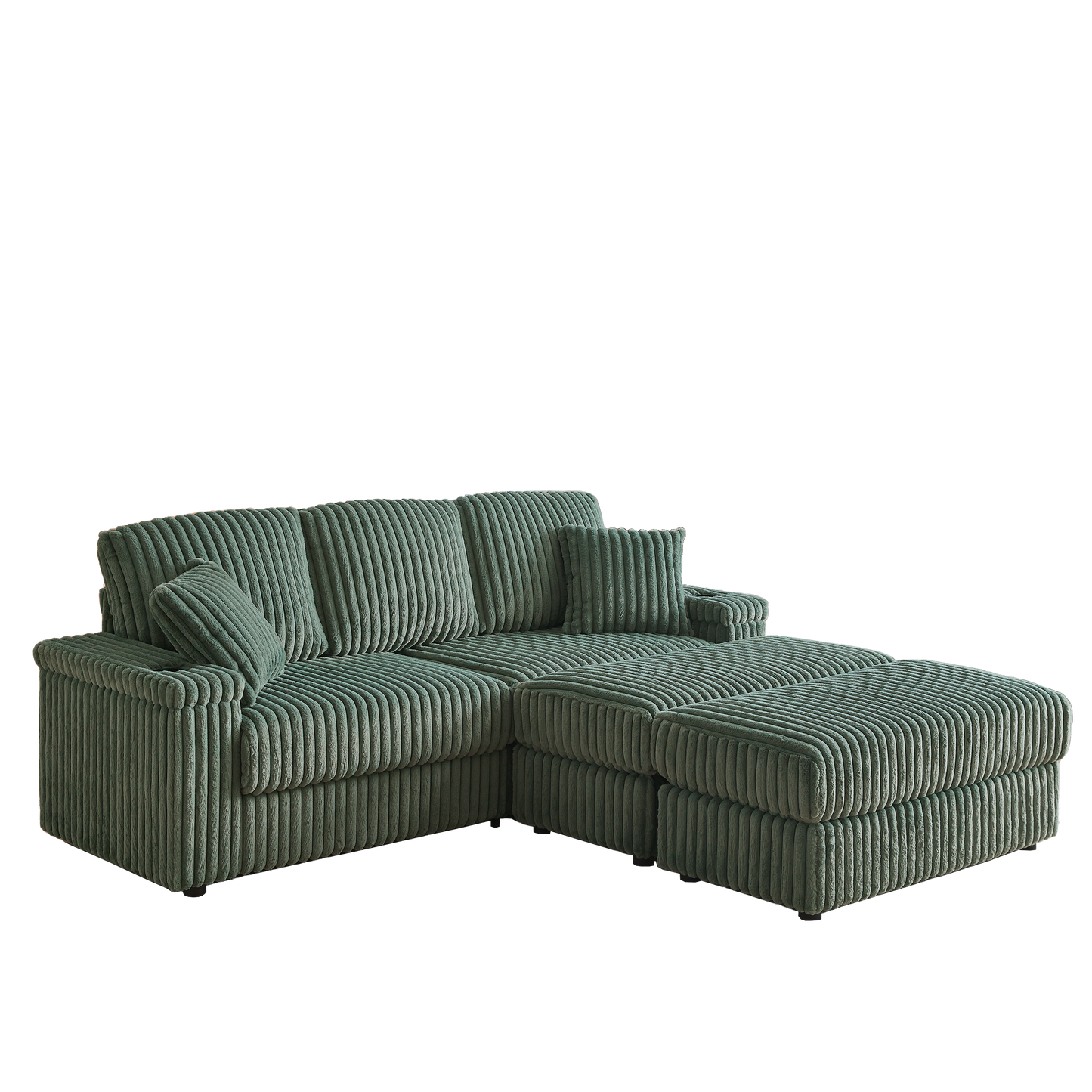 84-Inch Corduroy 3-Seater Sofa