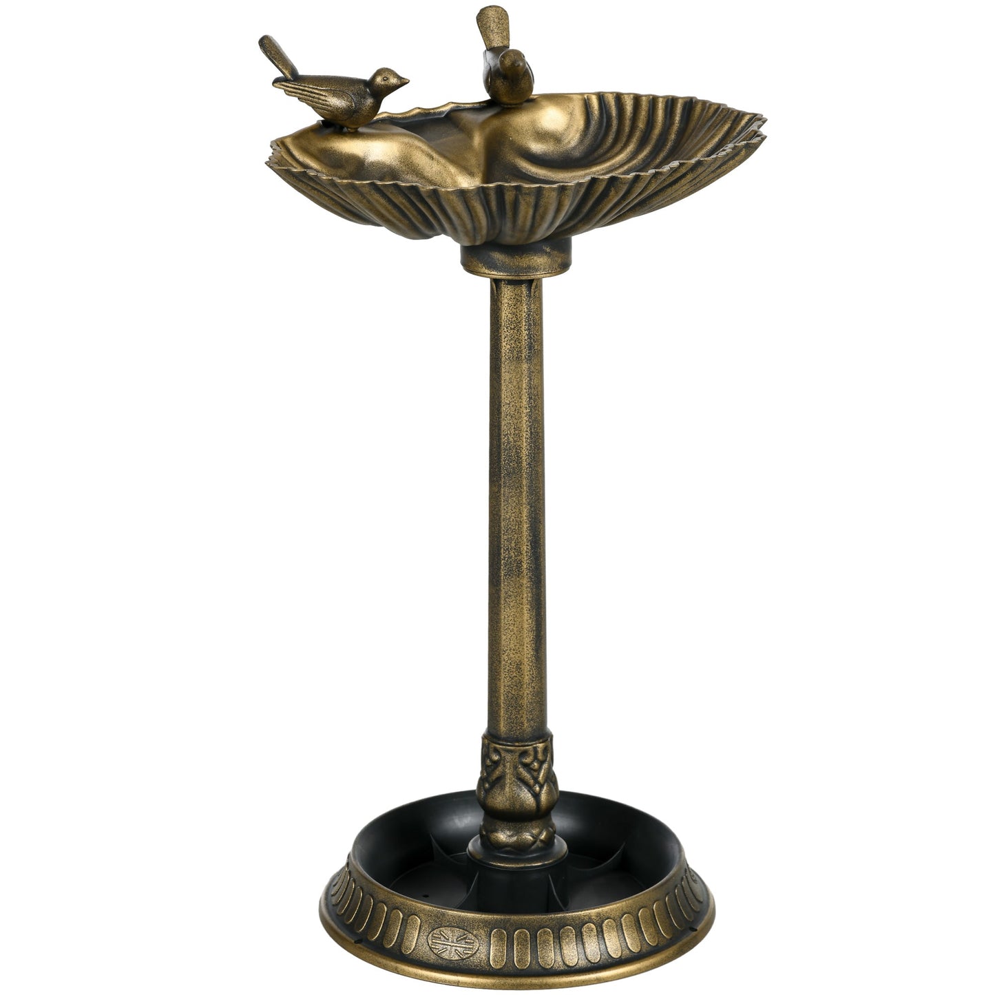 Outsunny 32" Antique Bird Bath with Planter Base
