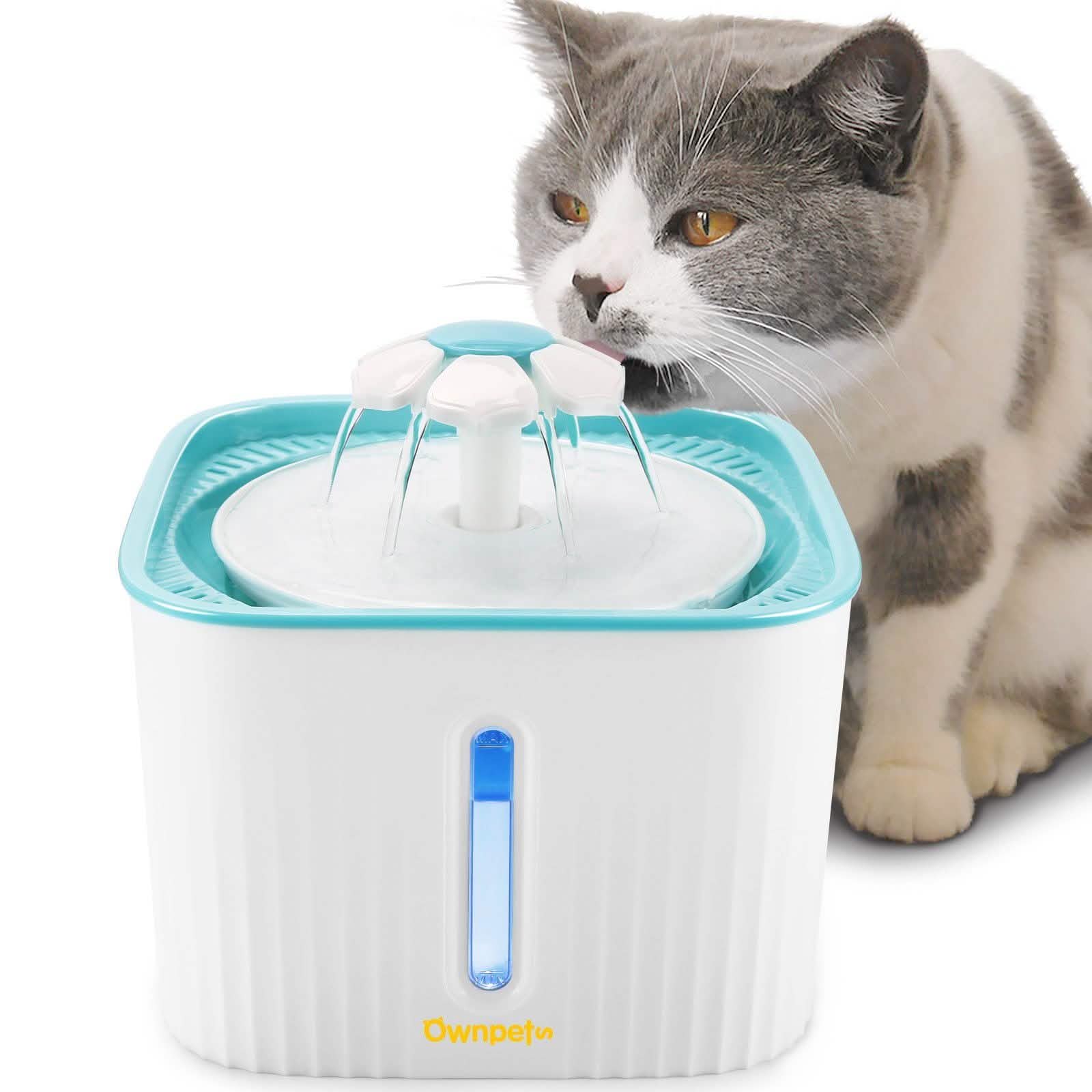 Fontaine à eau silencieuse de 2,5 L pour chat – Distributeur d'eau pour animaux de compagnie