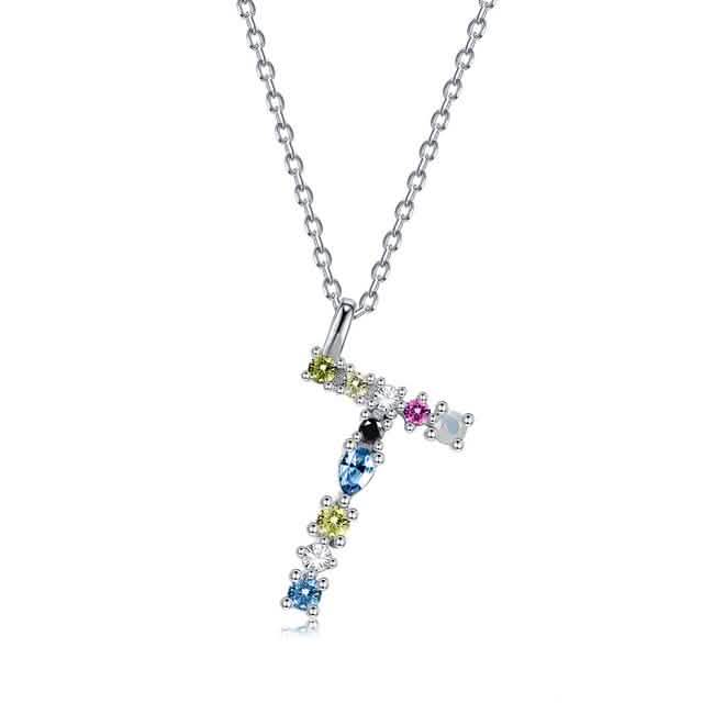 26 Colliers Alphabet Opale Zirconium Argent sterling 925