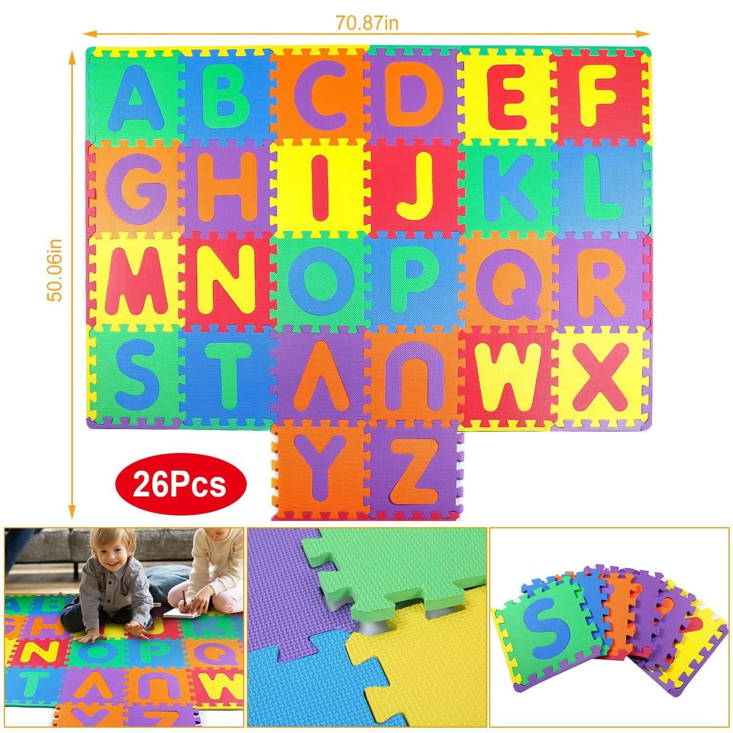26 pièces : Tapis de jeu alphabet pour bébés et tout-petits