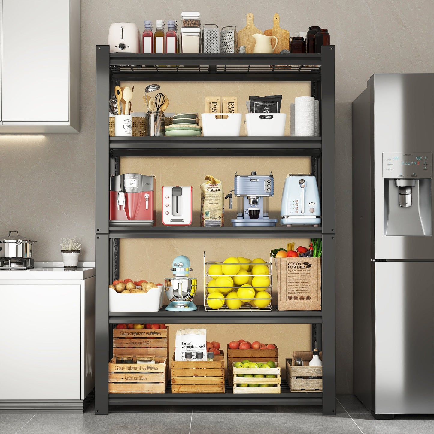 72"H 5-Tier Adjustable Heavy Duty Shelving Rack