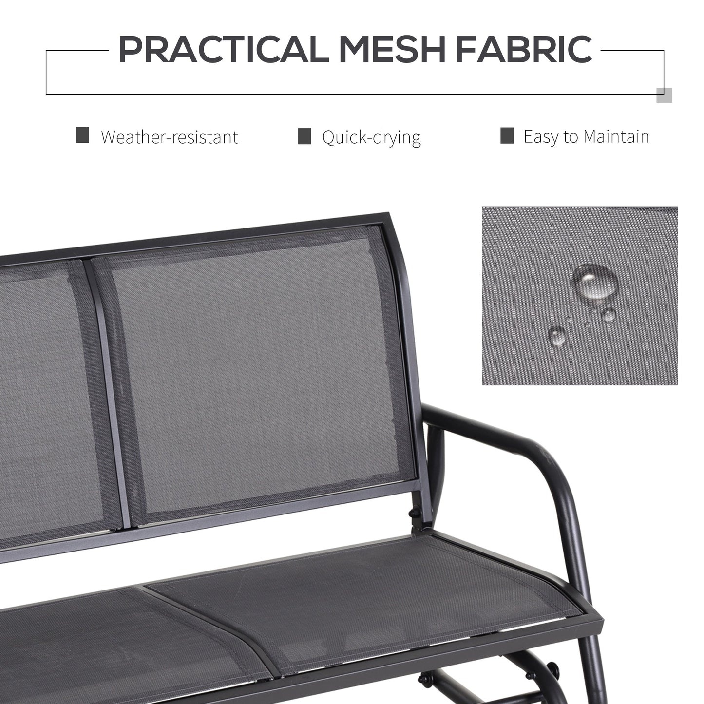 Outsunny 2-Person Outdoor Glider Bench