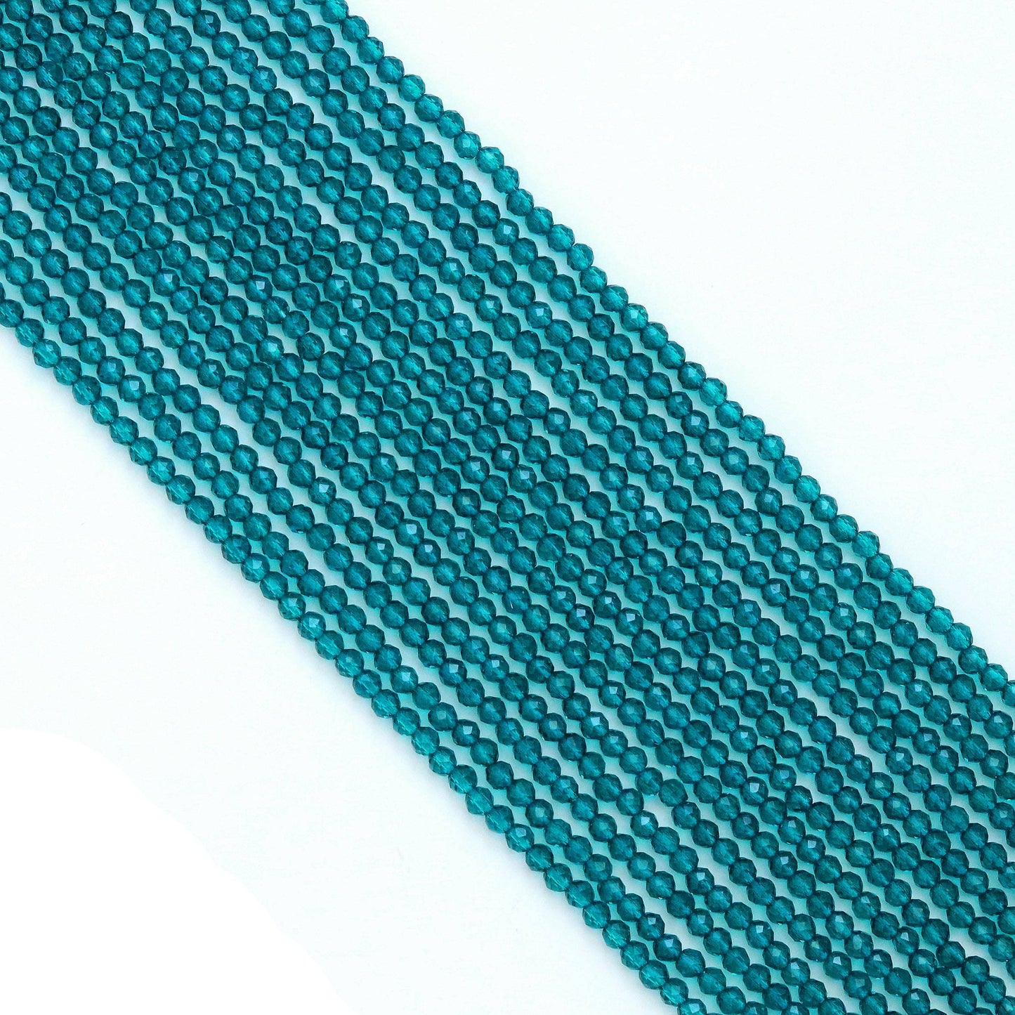 3mm Blue Crystal Round Faceted Beads, Sku#U1864