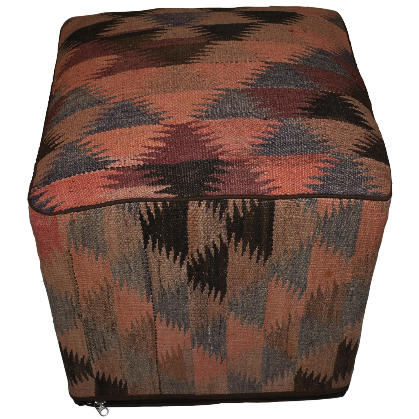 One of a Kind Kilim Rug Pouf Ottoman foot stool - #268