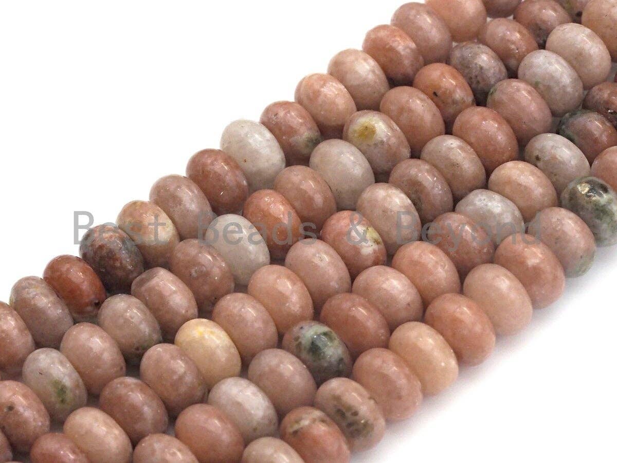 2mm Large Hole Natural Cherry Agate Beads, Rondelle Smooth 6x10mm/5x8mm, 8" Long Strands, sku#U706