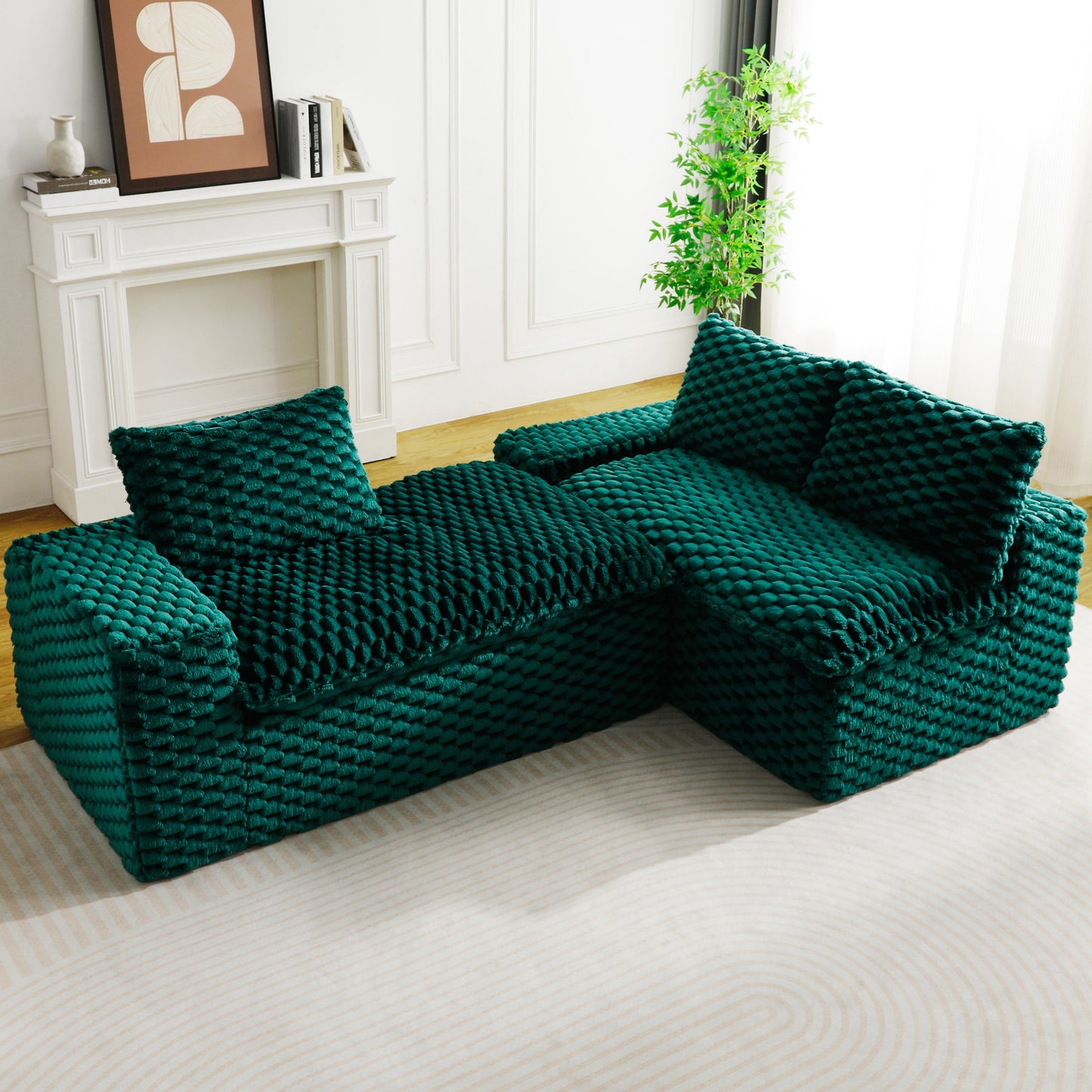 Green Turtle Velvet Versatile Sofa