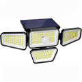 270 LEDs Solar Wall Light With Motion Sensor - 4 Head Lamp, 3 Lighting Modes Wide Angle Security Wireless Flood Light