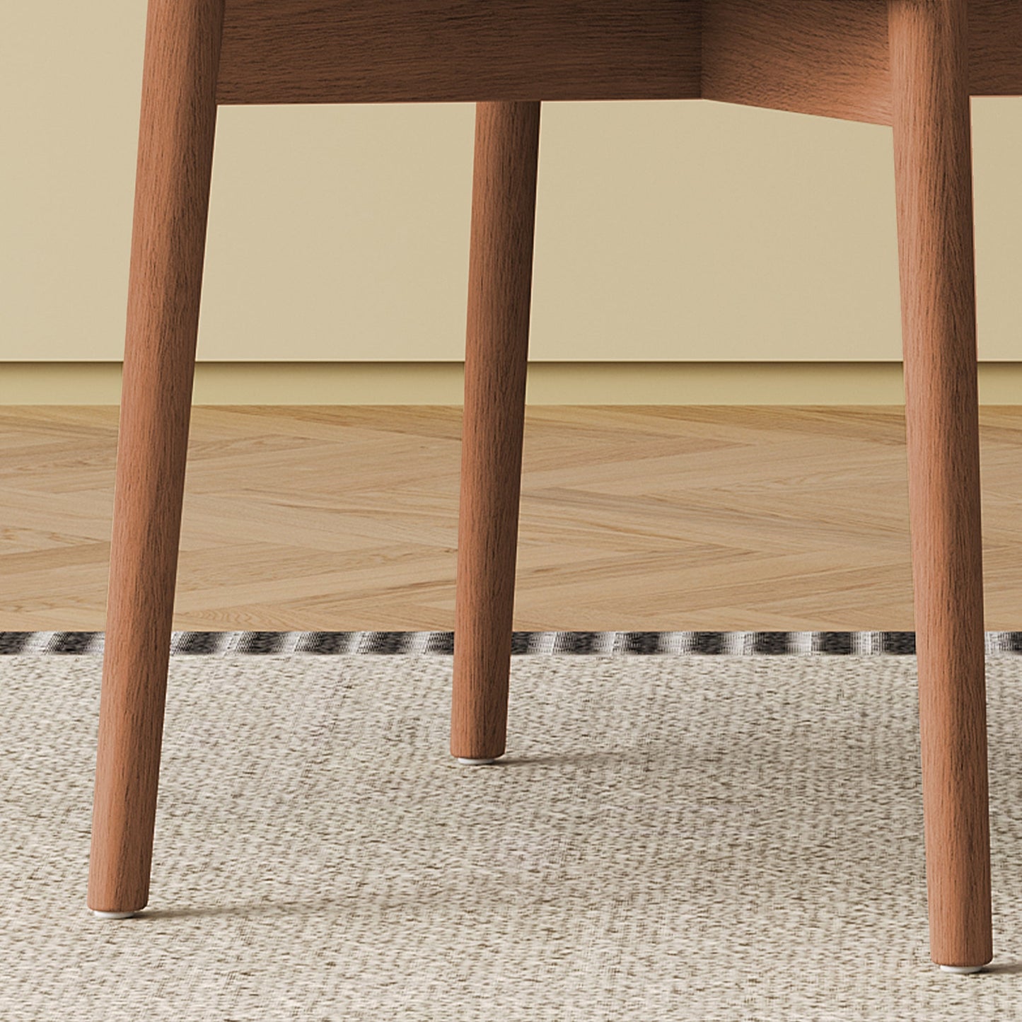 Mid-Century Modern Wood Feet Dining Chair Set of 2