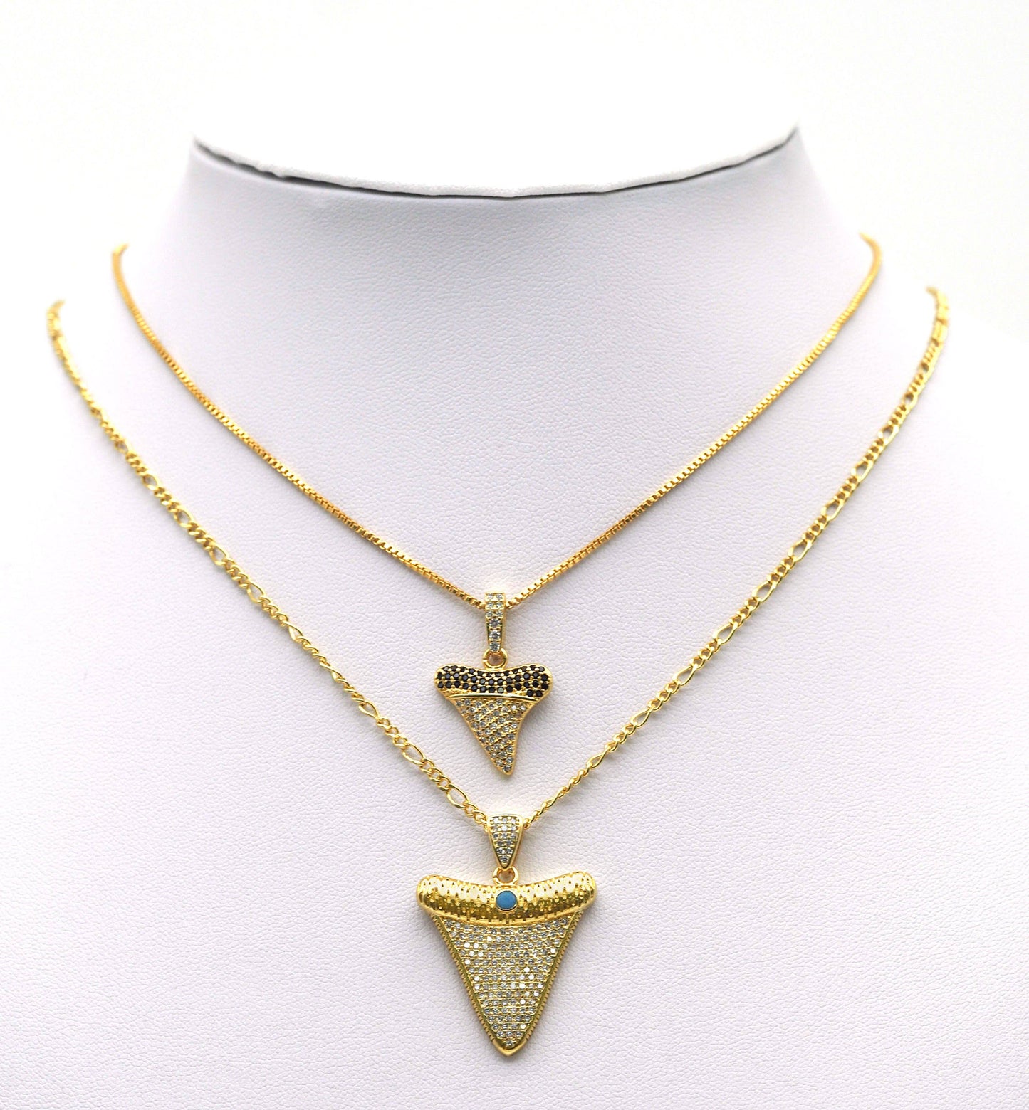 CZ Shark Tooth Charm, Sku#LX60