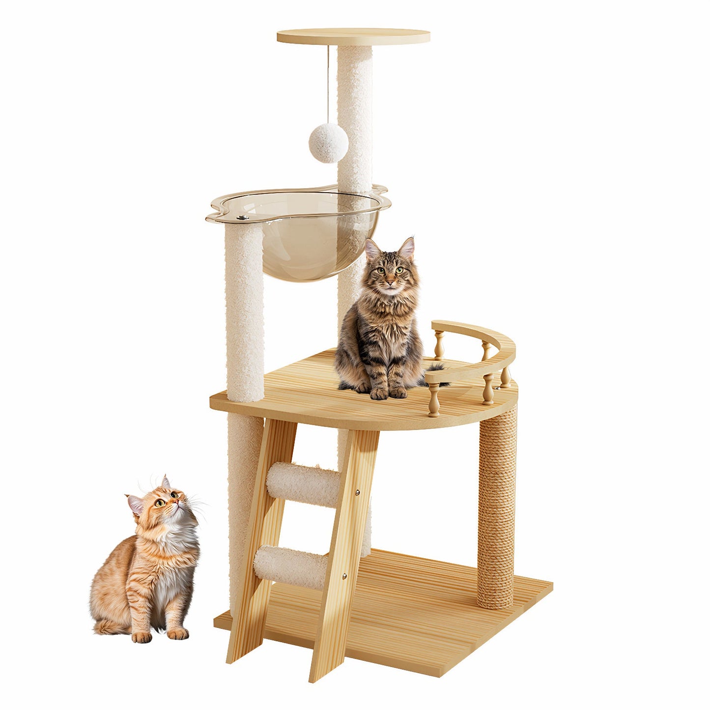41.3" Modern Cat Tower for Indoor Cats