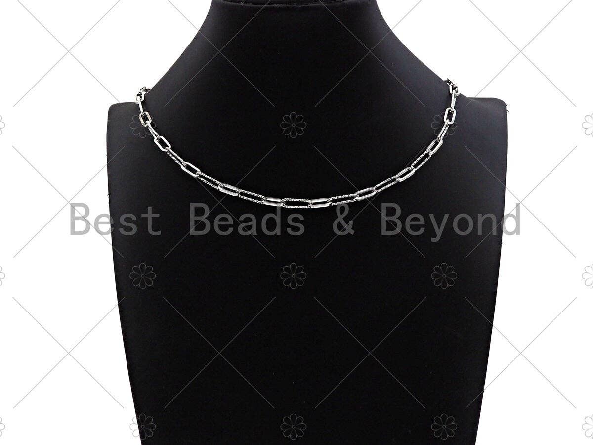 Mixed Paperclip Chain by yard, Fancy Paper clip chain, sku#M356