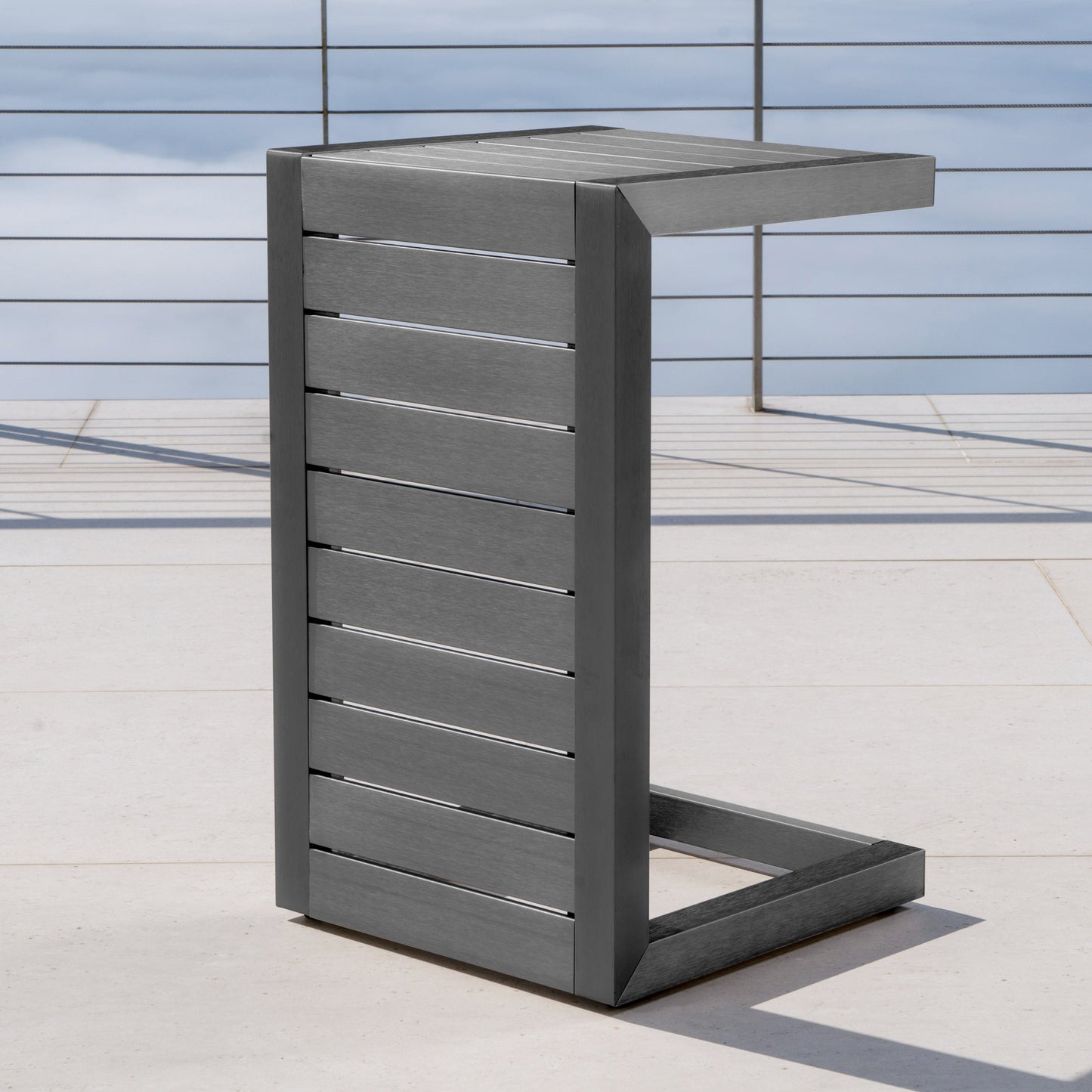 Cape Coral Aluminum C-Shaped Table