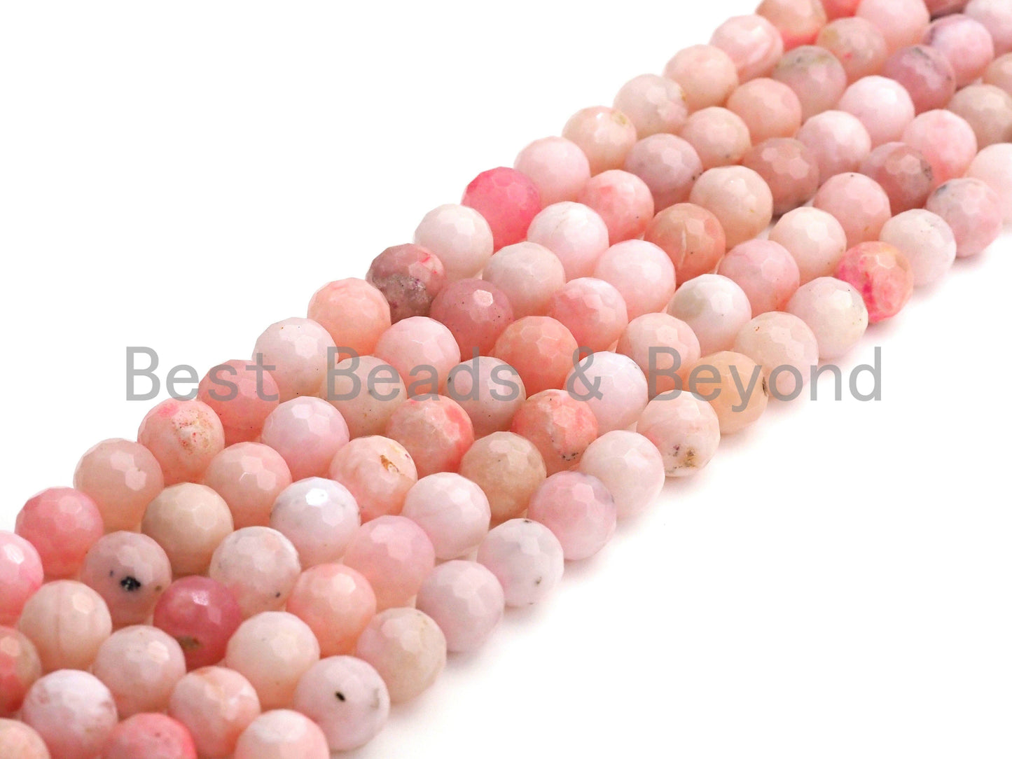 High Quality Natural Pink Opal Faceted Beads, 6mm/8mm/10mm/12mm Round Faceted Opal Beads, 15.5" Full Strand, sku#U819