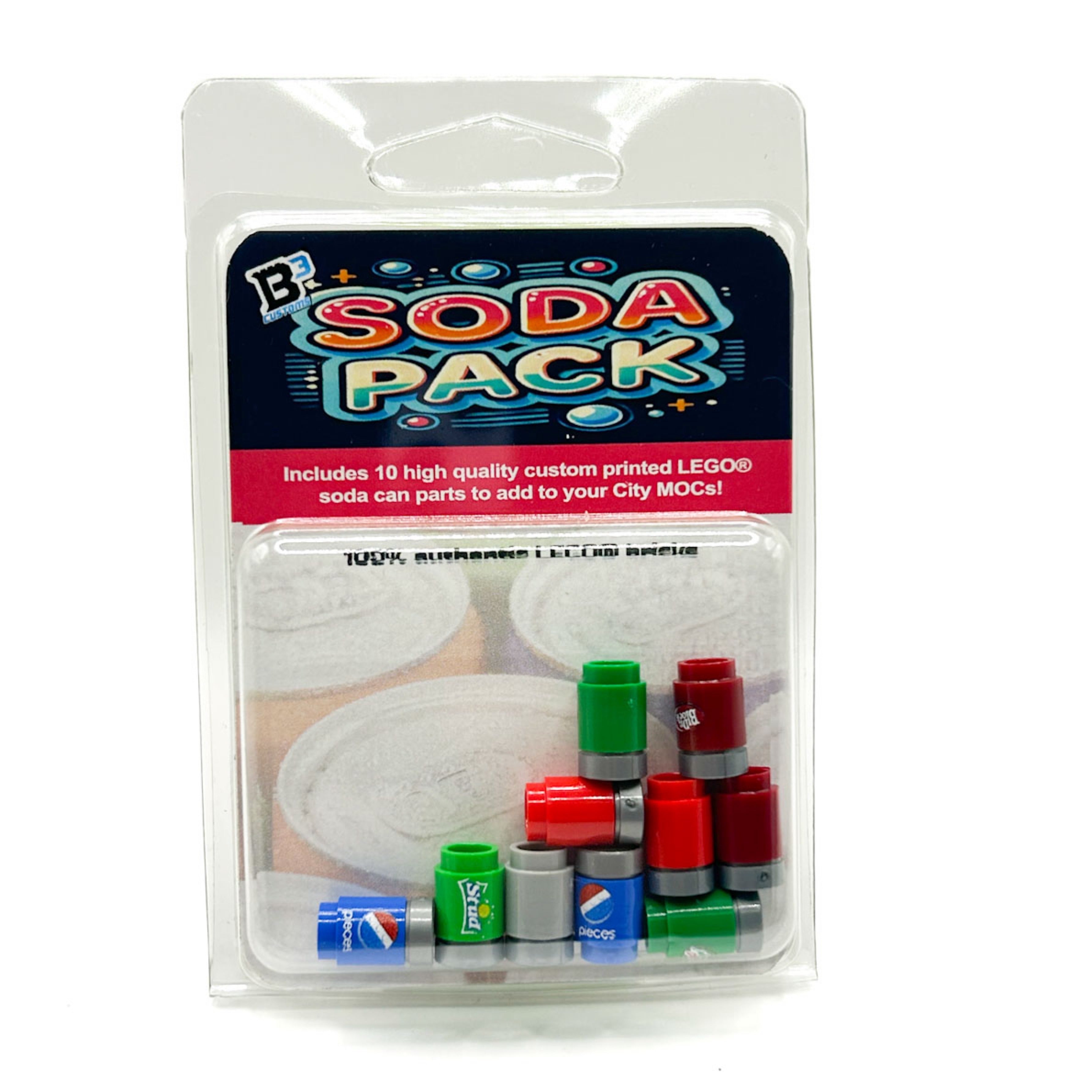 Minifig Soda Pack (10 Soda Cans)