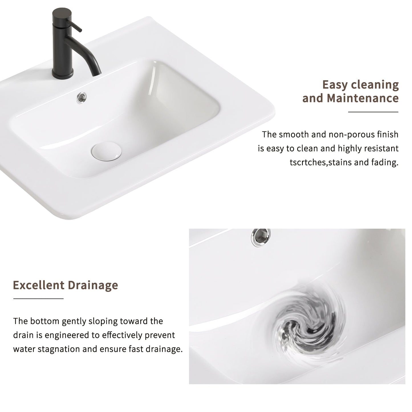 Glossy Ceramic Bathroom Vessel Sink