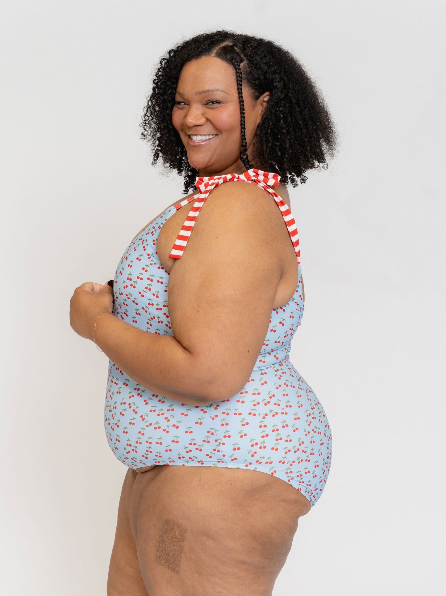 Cherries Shoulder-Tie One-Piece