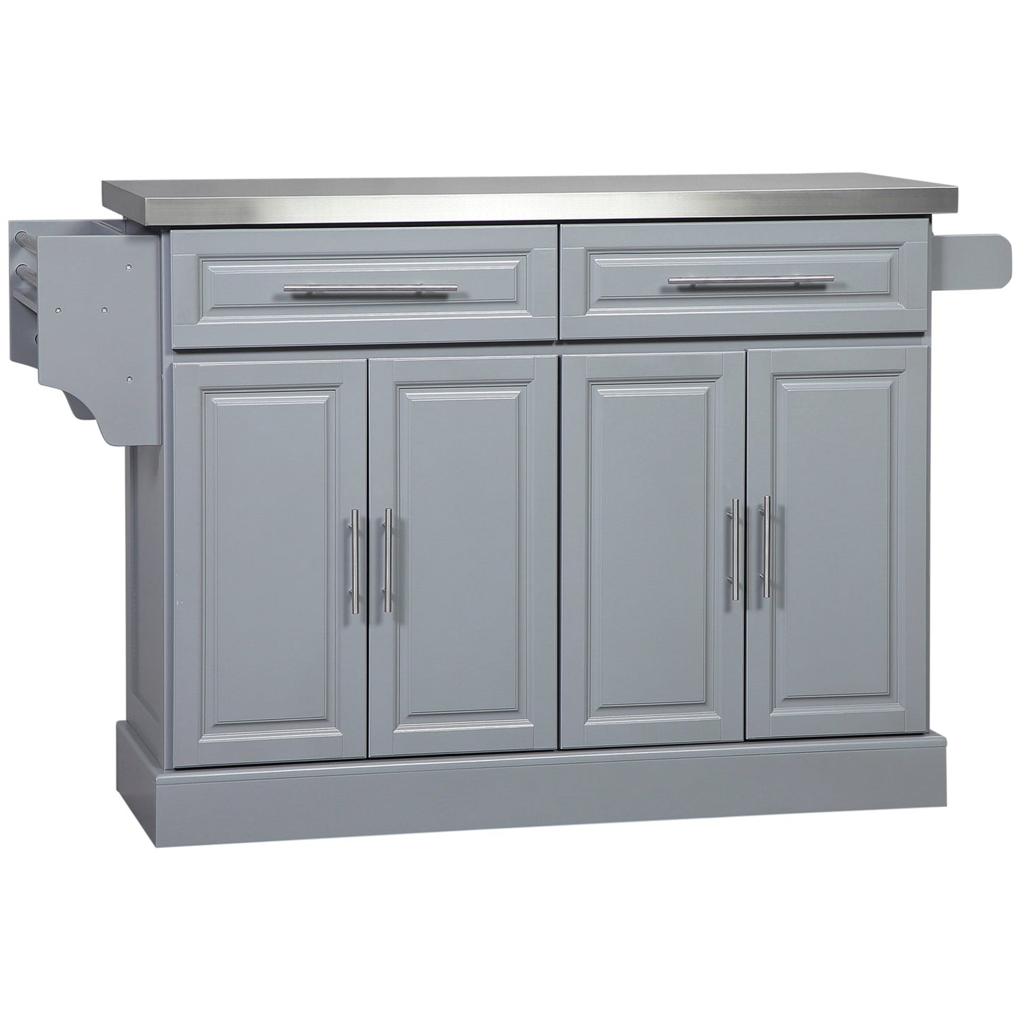 HOMCOM Rolling Kitchen Island with Storage