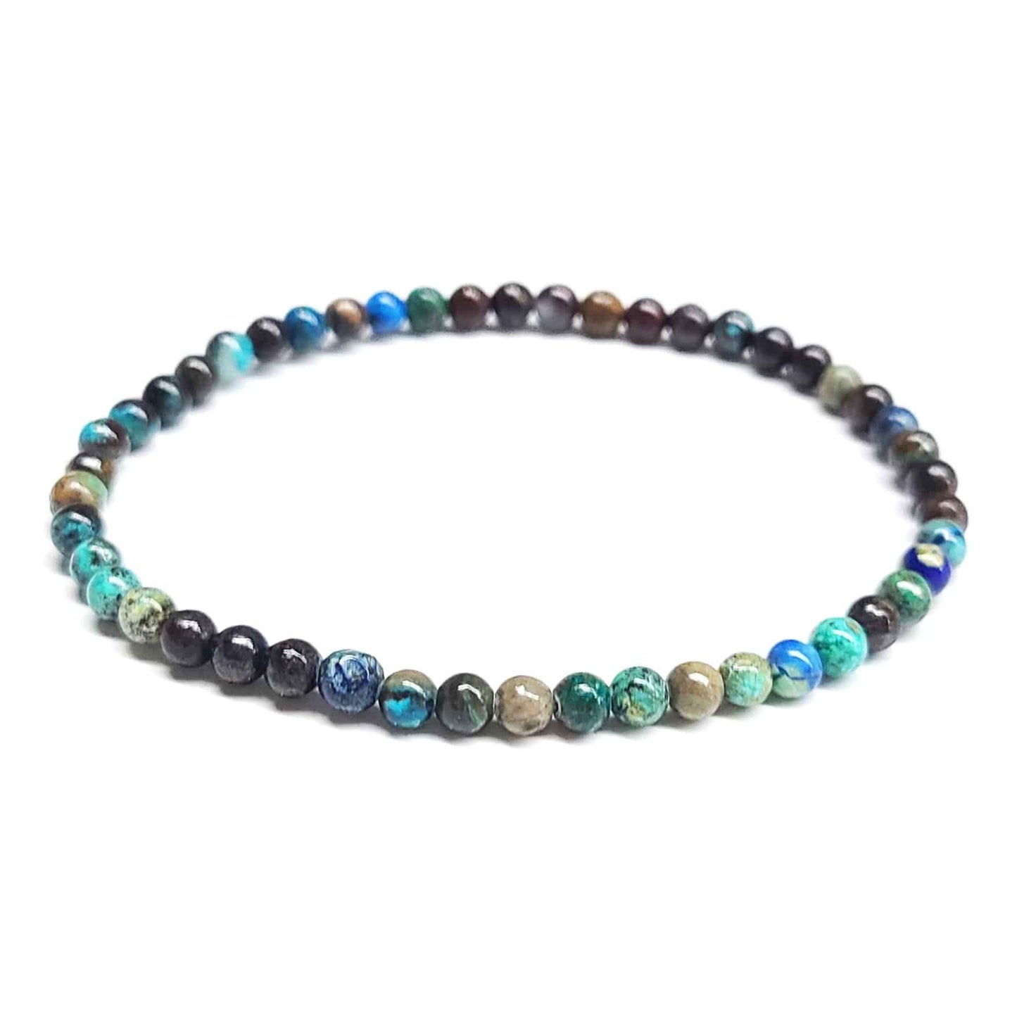 Chrysocolla Round Bead Bracelet - Wise Expression