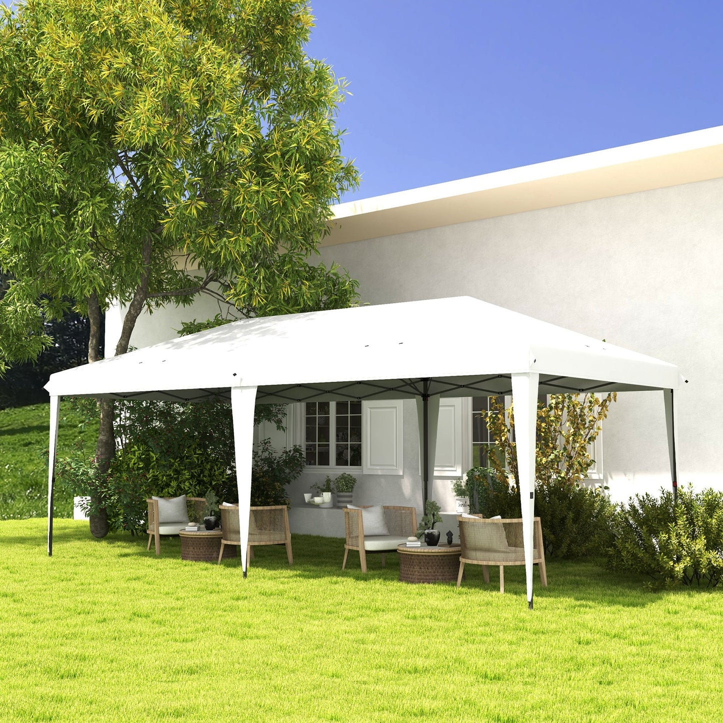 Outsunny 10' x 19.2' Pop Up Canopy Tent