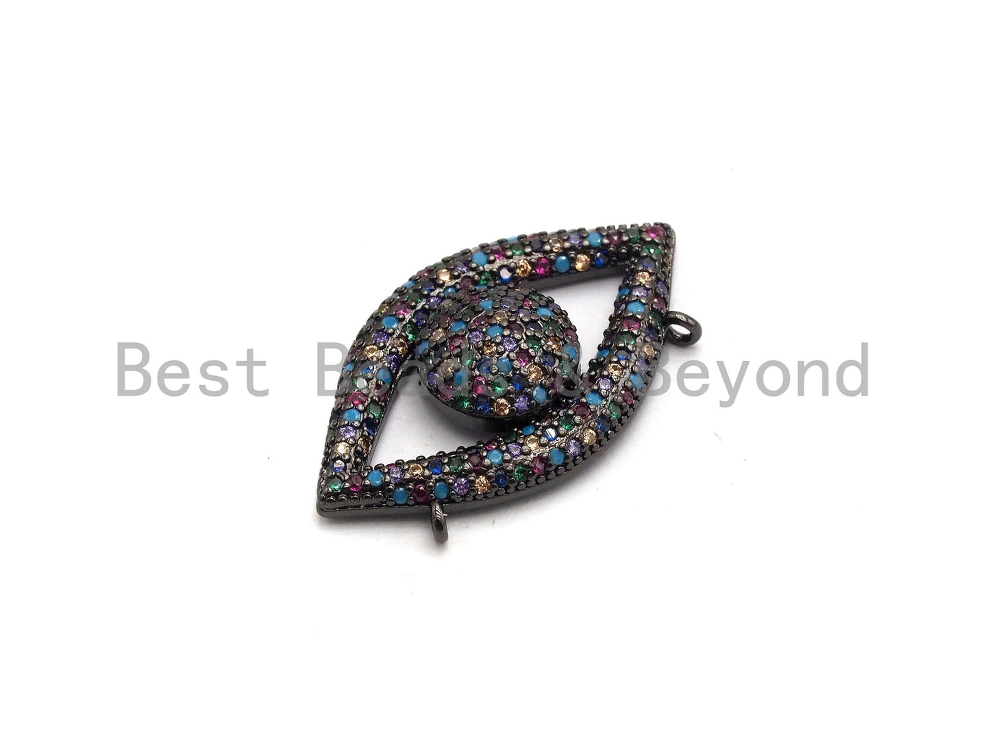 Rainbow CZ Micro Pave Eye Pendant,sku#F676