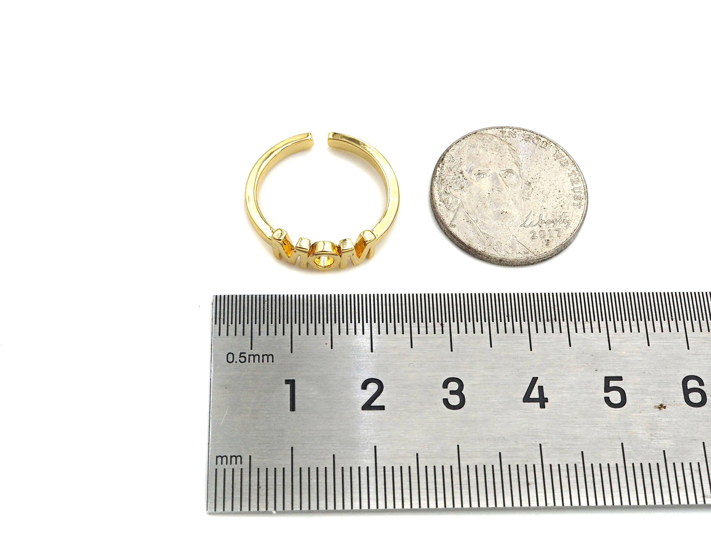 MOM Word Adjustable Ring, LD126