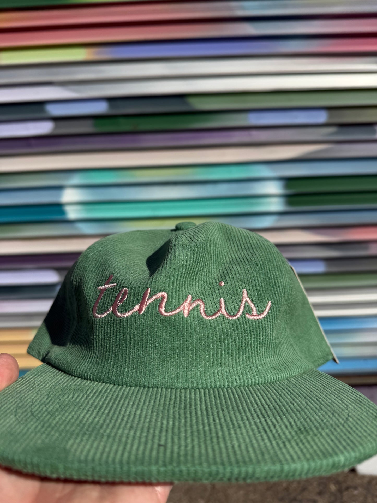 Tennis Cursive Corduroy Hat
