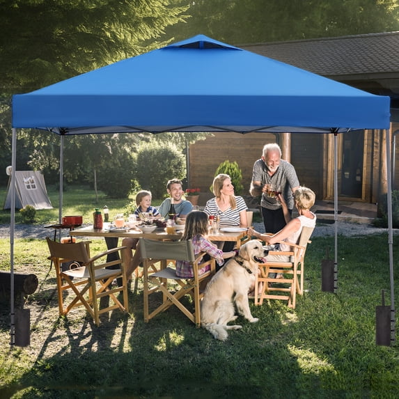 Ainfox 10 x 10 ft Pop-Up Canopy  Patio Canopy With 4 Sand bags For Patio,Garden,Party