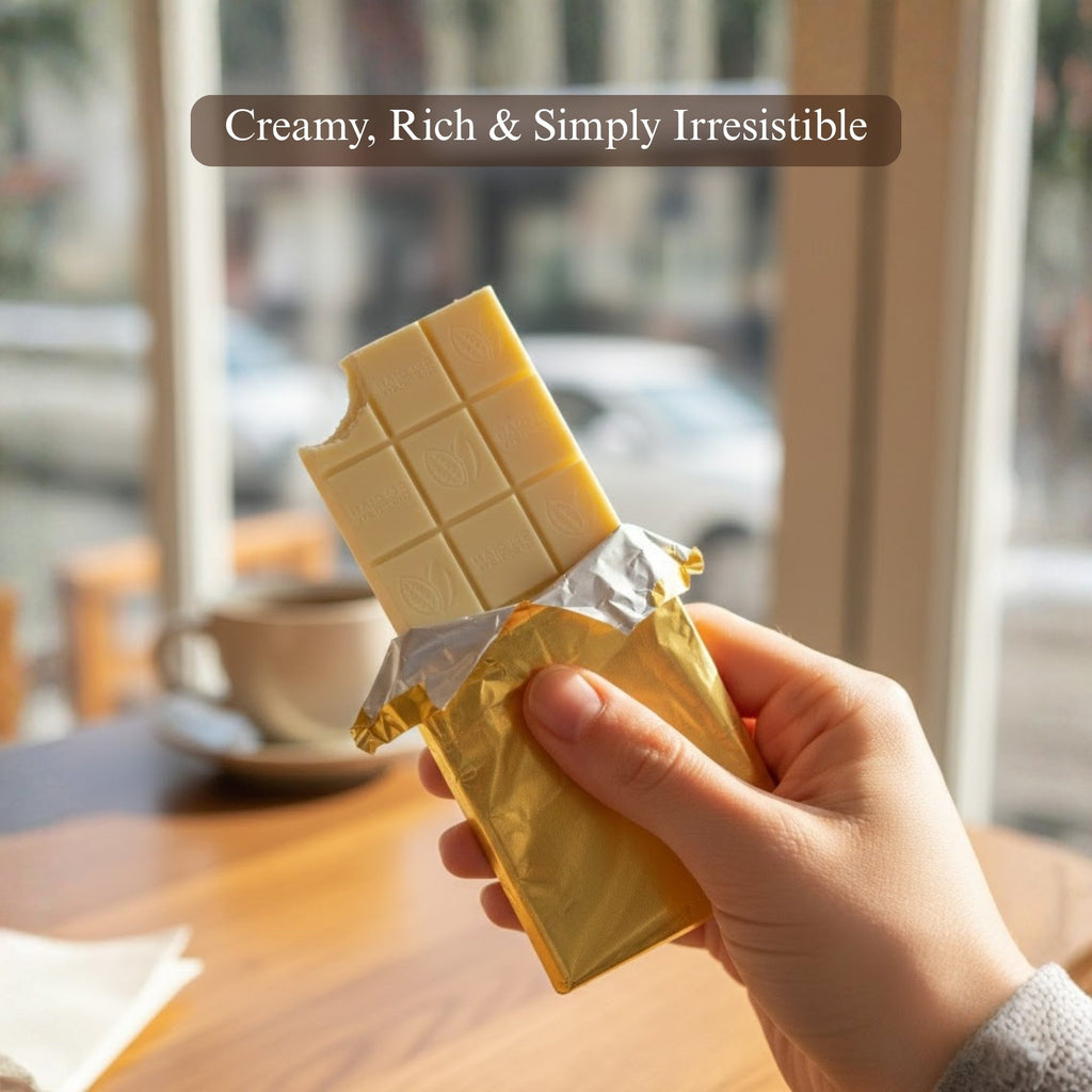 Andy Anand Sugar-Free 60% Cacao Belgian White Chocolate Bars, 3 pc – Stevia Sweetened, Keto & Diabetic-Friendly, Birthday & Holiday Gift