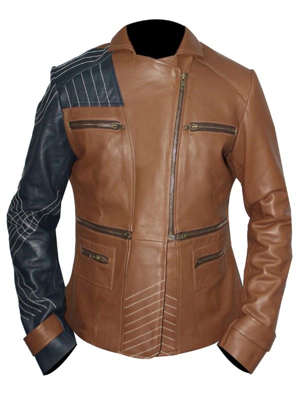 Women's Leather Jacket - Brown