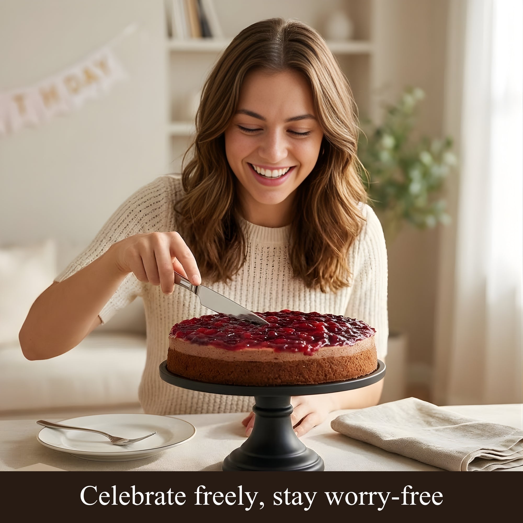Andy Anand Sugar-Free Chocolate Wildberry Mousse Cake, 3 lb – Keto & Diabetic-Friendly, Freshly Baked, No Preservatives, Birthday Gift Box