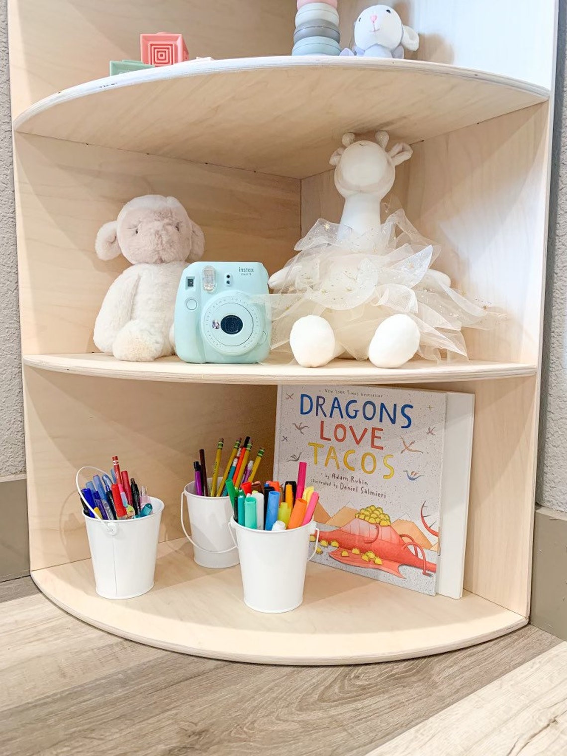 SCARLET- Corner Toy Shelf