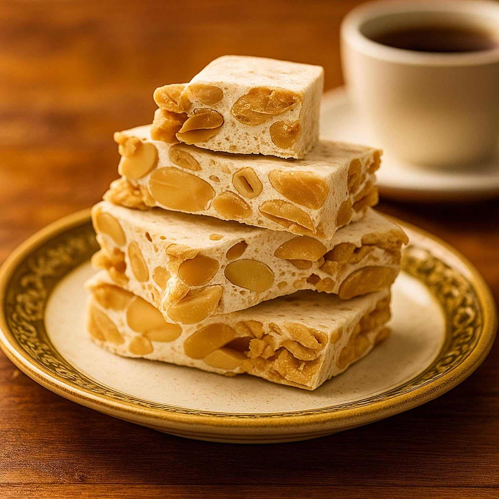 Andy Anand Sugar-Free & Gluten-Free Roasted Almond Nougat Brittle, 7 oz – Diabetic-Friendly Italian Torrone, Keto-Friendly Gourmet Gift Box