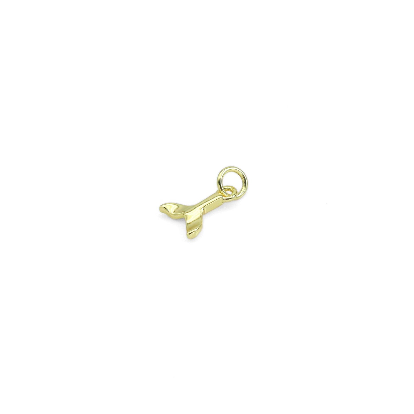 Gold Fish Tail Gold Charm, Sku#LK914